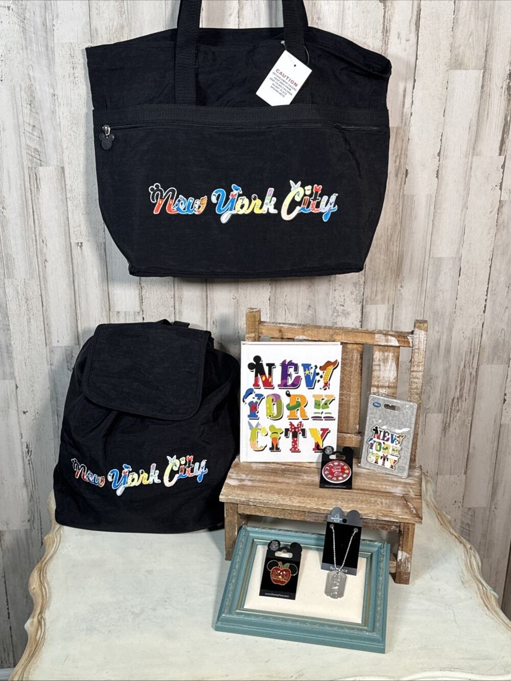 World Of Disney Store New York City Bag, Pin And Journal Set